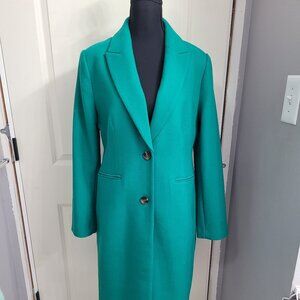 Ann Taylor Chesterfield Coat Green Size S